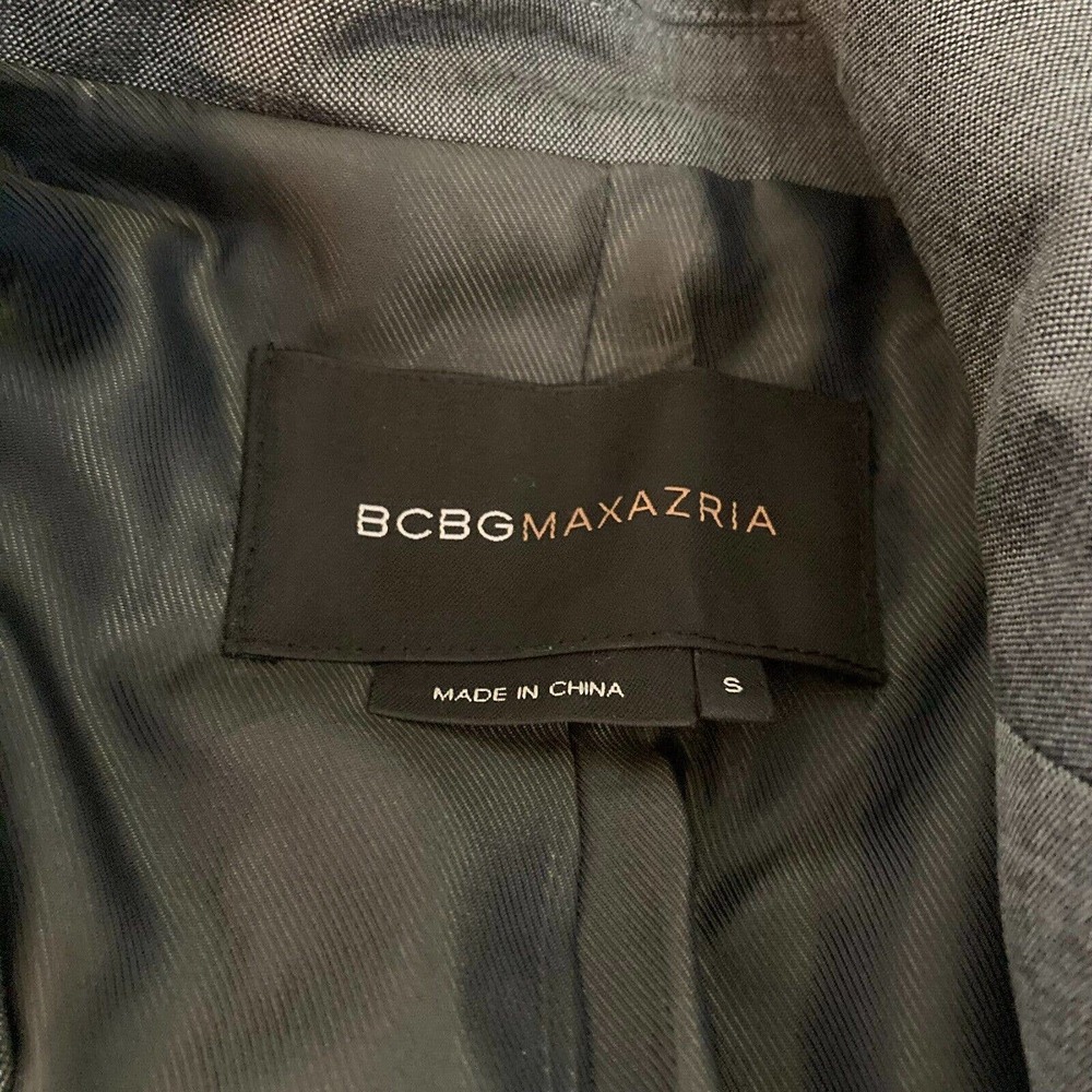 BCBGMAXAZRIA Jacket Womens Sz S Gray Lightweight Two Button Blazer Lined Pockets - Picture 5 of 8